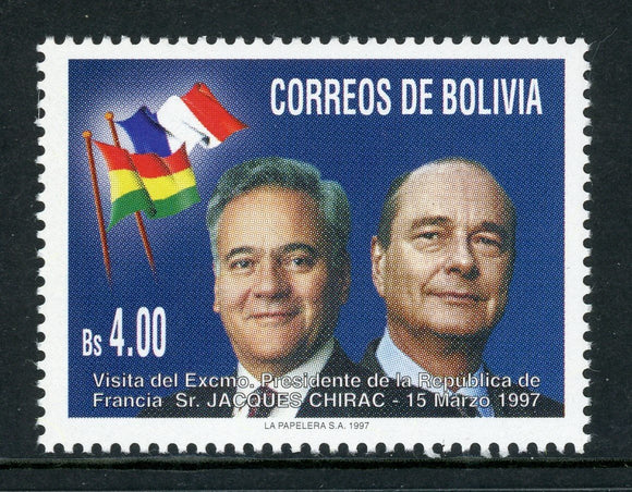 Bolivia Scott #1001 MNH Visit of President of France CV$4+ 429960
