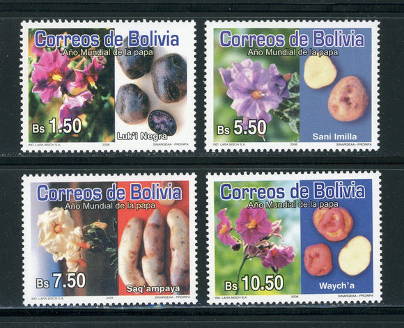 Bolivia Scott #1388-1391 MNH Int'l Year of the Potato CV$13+ 430018