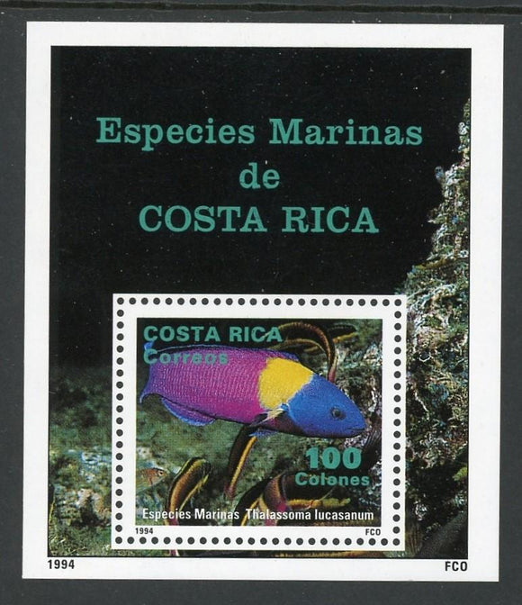 Costa Rica Scott #475 MNH S/S Fish Marine Life FAUNA CV$11+ 430152