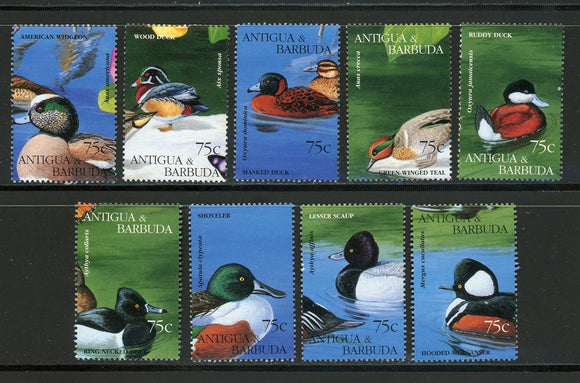 Antigua Scott #1911a-i MNH Ducks Birds FAUNA CV$6+ 430215