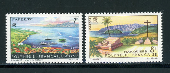 French Polynesia Scott #213-214 MNH Scenes Nature CV$7+ 430245