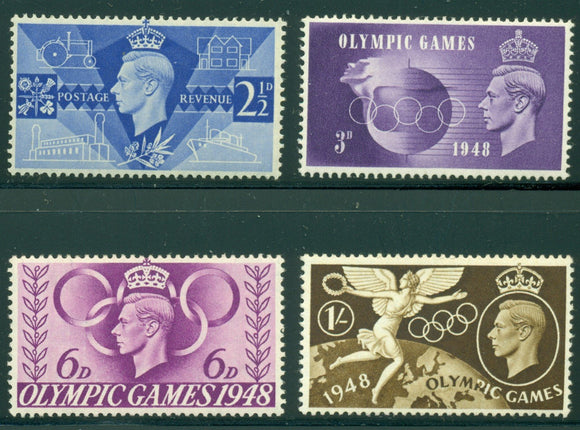 Great Britain Scott #271-274-1 MNH OLYMPICS 1948 London CV$7+ 430249