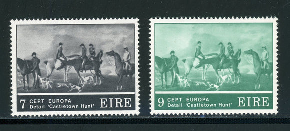 Ireland Scott #369-370 MNH Europa 1975 Castletown Hunt Painting CV$10+ 430352