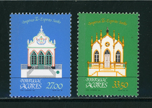 Azores Scott #334-335 MNH Chapels of the Holy Ghost $$ 434921