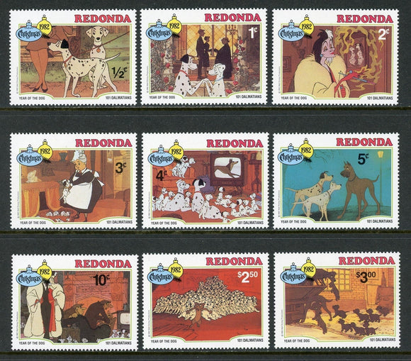 Redonda OS #80 MNH Disney Characters Christmas 1982 $$ 434941