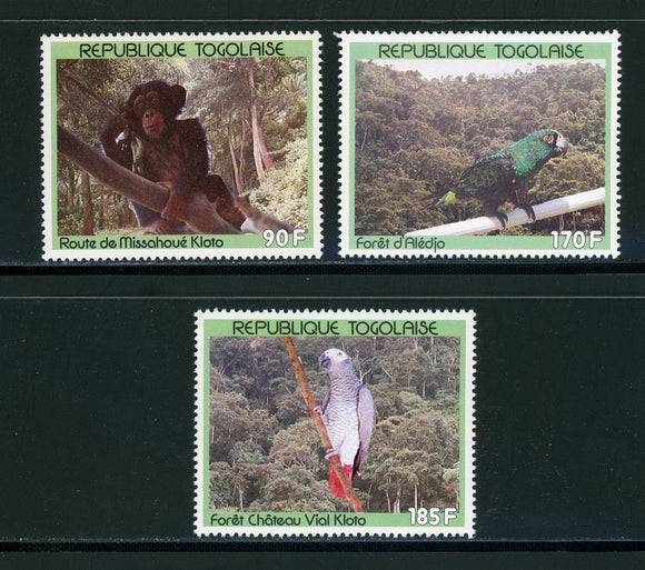 Togo Scott #1593-1595 MNH Forest Wildlife FAUNA $$ 434974