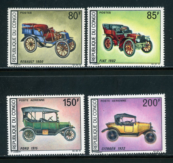Congo People's Republic Scott #174-178 MNH Classic Cars CV$17+ 435091