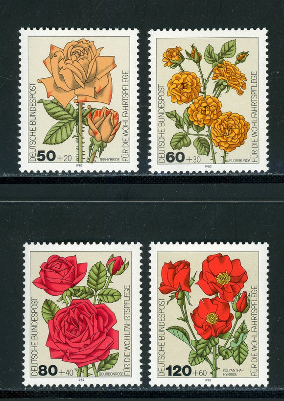 Germany Scott #B600-B603 MNH Roses FLORA $$ 435121