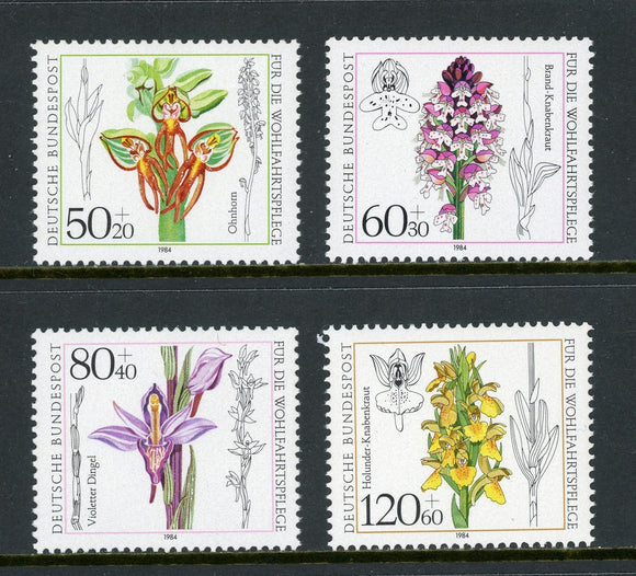 Germany Scott #B623-B626 MNH Orchids Flowers FLORA CV$4+ 435126
