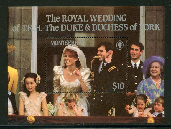 Montserrat Scott #617 MNH S/S Wedding Duke and Duchess of York CV$5+ 439194