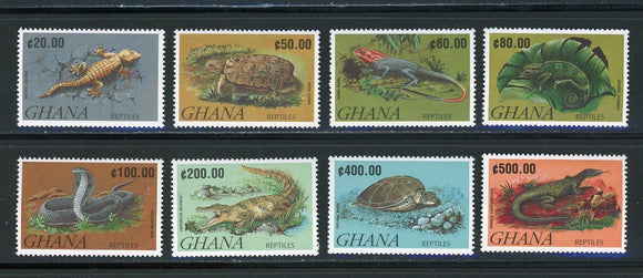 Ghana Scott #1414-1421 MNH Reptiles FAUNA CV$7+ 439212