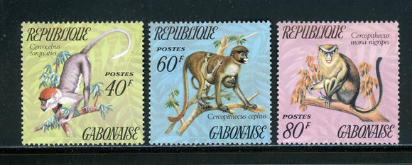 Gabon Scott #330-332 MNH Monkeys FAUNA Animals CV$6+ 439242