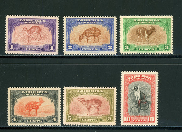 Liberia Scott #283-288 MNH Animals FAUNA CV$15+ 439360