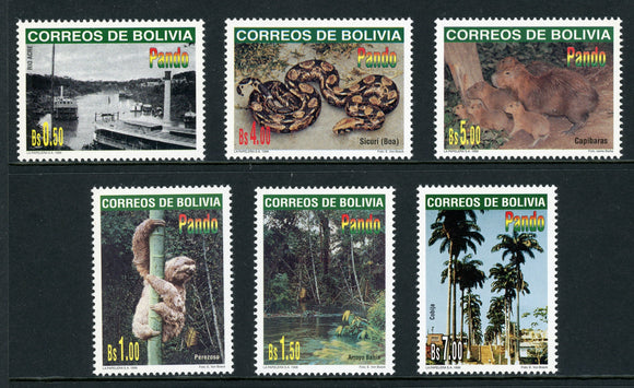 Bolivia Scott #1039-1044 MNH Regions in Bolivia FLORA and FAUNA CV$16+ 441732