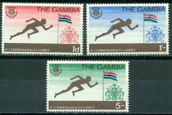 Gambia Scott #244-246 MNH 9th Commonwealth Games Edinburgh $$