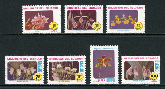 Ecuador Scott #1003//C712 MNH Orchids Flora CV$21+