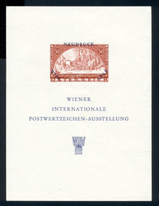 Austria Scott #B111 NOTE NGAI S/S Vienna Stamp EXPO OVPT Neudruck WIPA 1965 $$