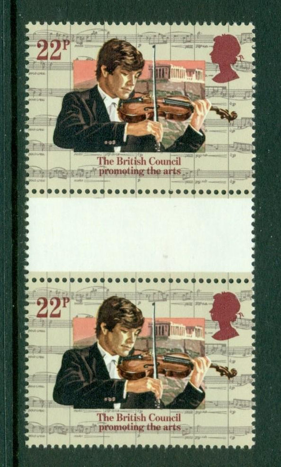 Great Britain Scott #1068 MNH GUTTER PAIRS of 4 Promoting Arts and Music $$