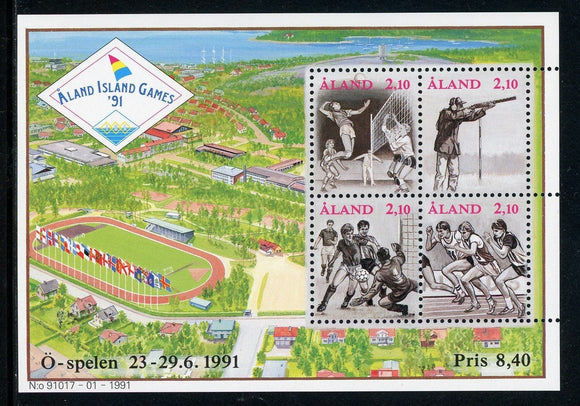 Aland Islands Scott #58 MNH S/S Island Games SPORTS CV$5+