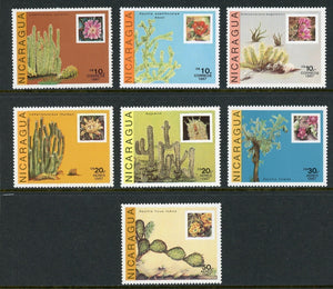 Nicaragua Scott #1639-1645 MNH Cacti FLORA CV$5+