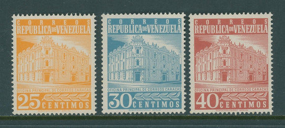 Venezuela Scott #748-750 MNH Caracas Post Office $$