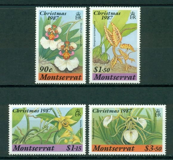 Montserrat Scott #658-661 MNH Christmas Flora/Flowers Orchids CV$8+