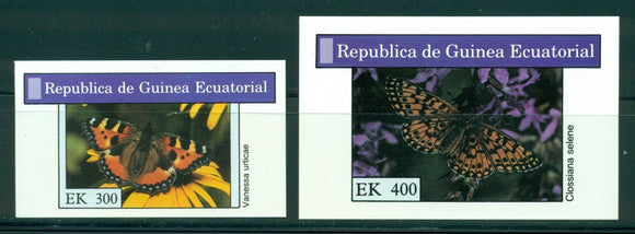 Equatorial Guinea Michel BL #242-243 MNH Butterflies FAUNA $$