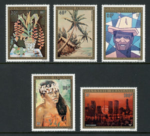 French Polynesia Scott #C107-C111 MNH Paintings ART CV$188+