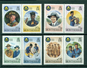 Montserrat Scott #592-595 MNH PAIRS Girl Guides 50th ANN CV$2+