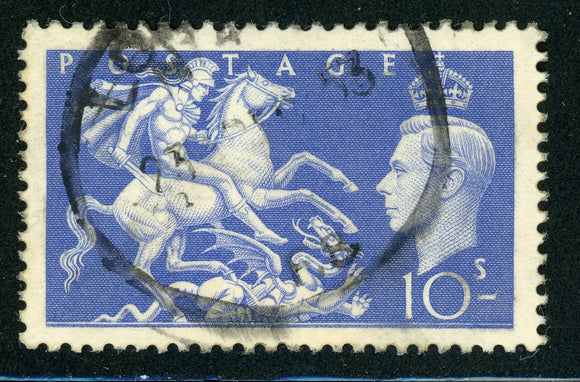 Great Britain KGVI Used: Scott #288 10Sh Ultramarine (1951) CV$8+