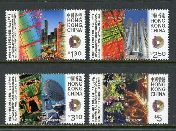 Hong Kong Scott #799-802 MNH World Bank Group IMF Meeting CV$3+ ISH-1