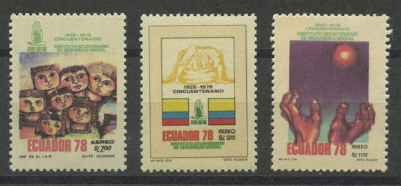 Ecuador Scott #C615-C617 MNH Ecuadorian Social Security Faces CV$4+