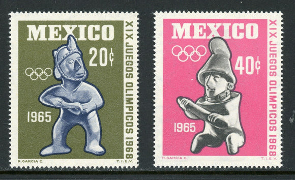 Mexico Scott #965-966 MNH OLYMPICS 1968 Mexico City CV$4+