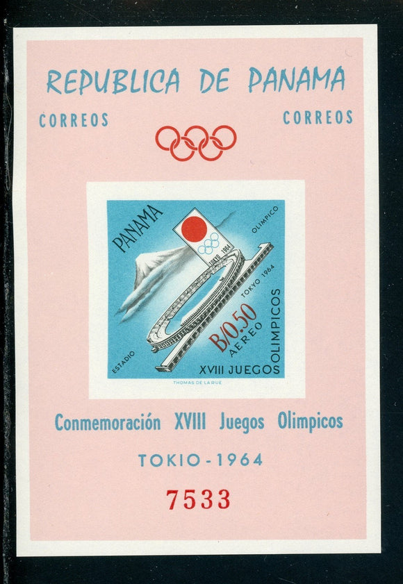 Panama Scott #452Ef IMPERF MNH S/S OLYMPICS 1964 Tokyo Michel BL #18 CV$17+
