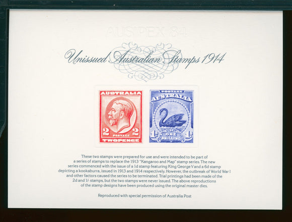 Australia OS #125 MNH SHOWCARD AUSIPEX '84 $$
