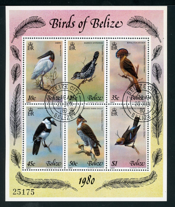 Belize Scott #500 USED S/S Birds of Belize FAUNA CV$55+