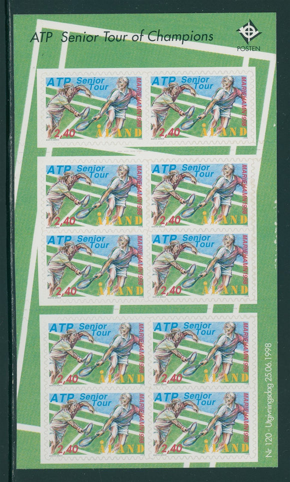 Aland Islands Scott #147 SA SHEET of 10 ATP Senior Tour CV$12+