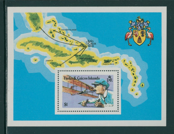 Turks & Caicos Islands Scott #353 MNH S/S Aviation Progress $$