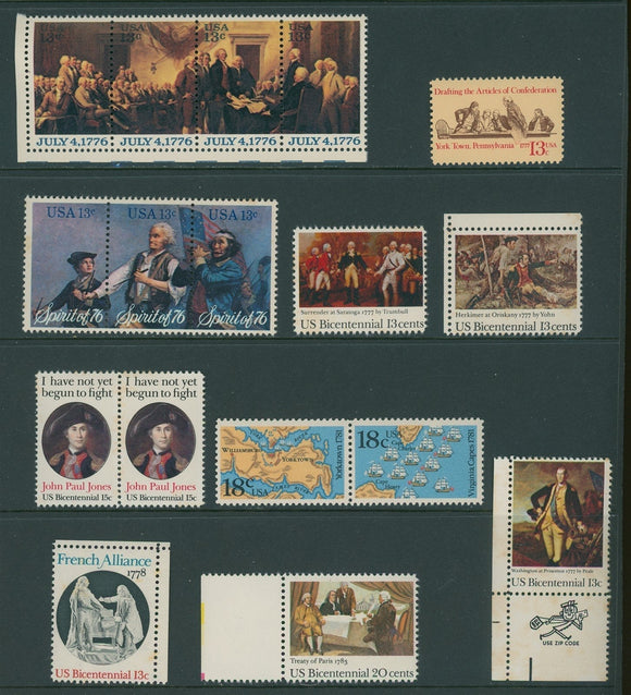 United States Assortment #41 MNH US Bicentennial Issues $$