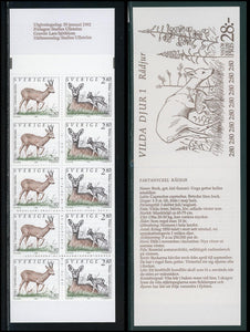 Sweden Scott #1921b MNH BOOKLET of 10 Wild Animals FAUNA 2.80k CV$9+