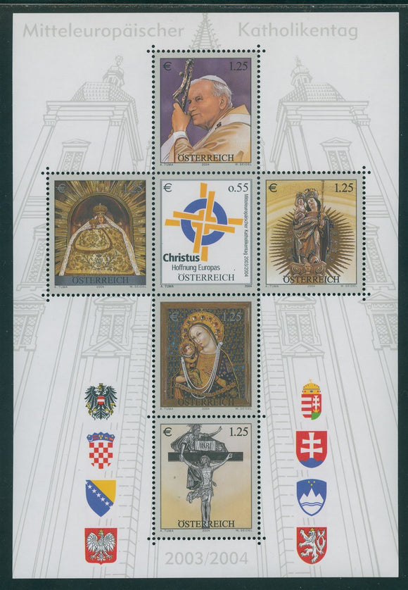 Austria Scott #1953 MNH S/S Central European Catholics' Day CV$17+