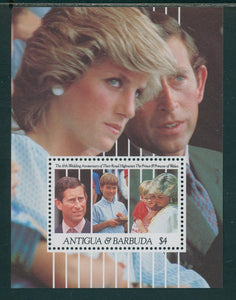 Antigua Scott #1455 MNH S/S Charles and Diana 10th Wedding ANN CV$5+