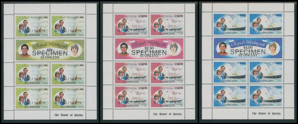 St. Vincent note after Scott #632 MNH SPECIMEN Charles Diana Wedding $$ os1