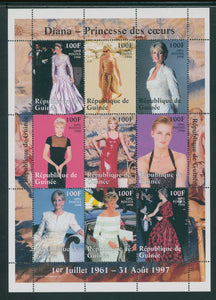 Guinea OS #58 MNH SHEET In Memoriam 1999 Princess Diana (1961-1997) $$