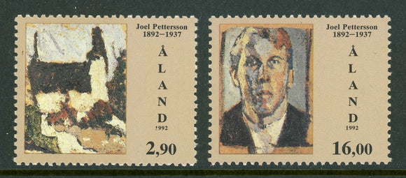 Aland Islands Scott #69-70 MNH Paintings of Joel Pettersson CV$10+