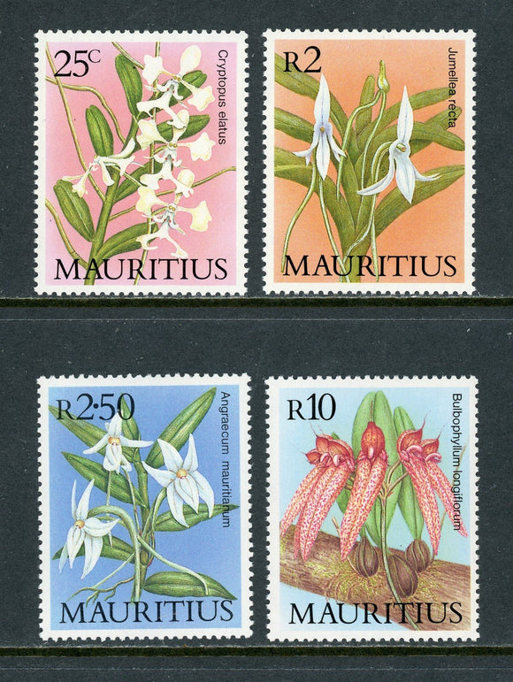 Mauritius Scott #638-641 MNH Orchids FLORA CV$9+ ish-1