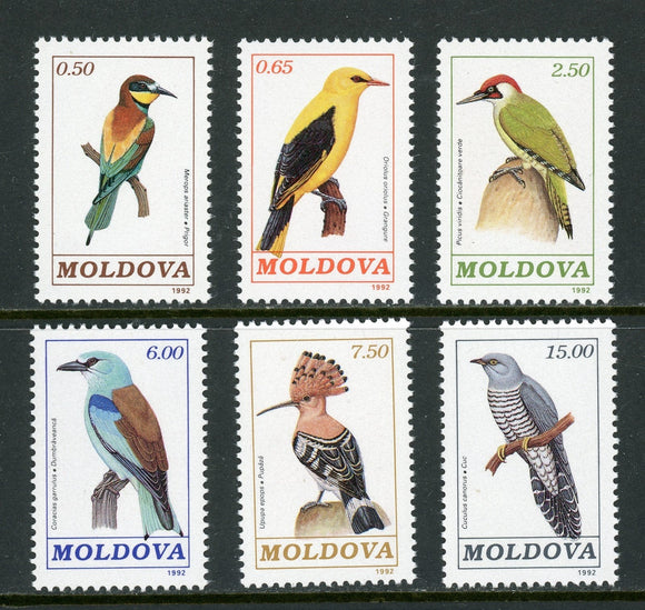 Moldova Scott #31-36 MNH Birds FAUNA CV$4+ ish-1