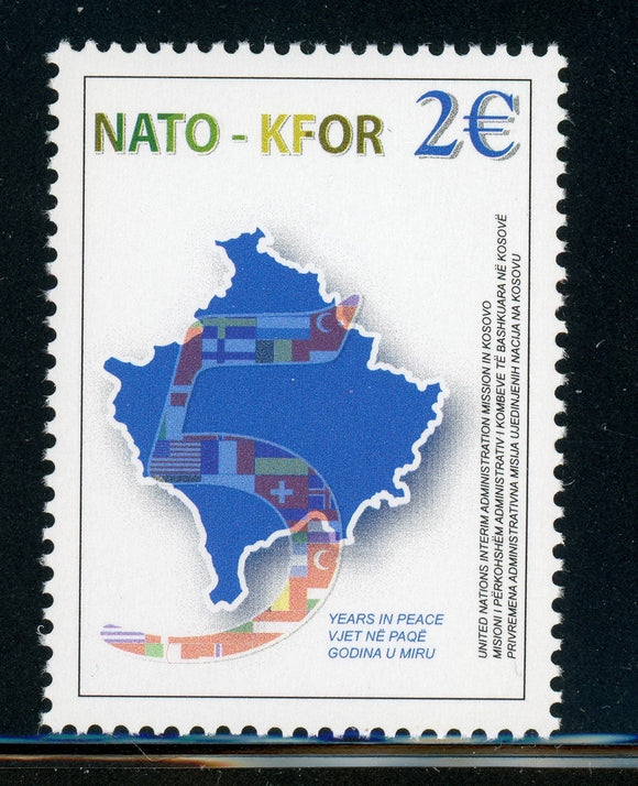 KOSOVO (UN Admin) MNH: Scott #19 €2 5 Years of Peace MAP CV$16+