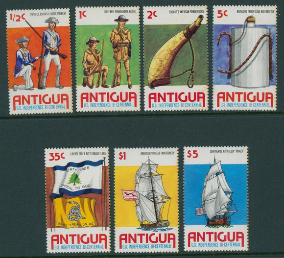 Antigua Scott #423-429 MNH American Bicentennial CV$4+
