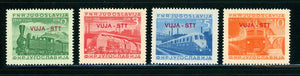 Trieste Zone B Scott #17-20 MNH OVPT VUJA-STT Railroads ANN CV$28+